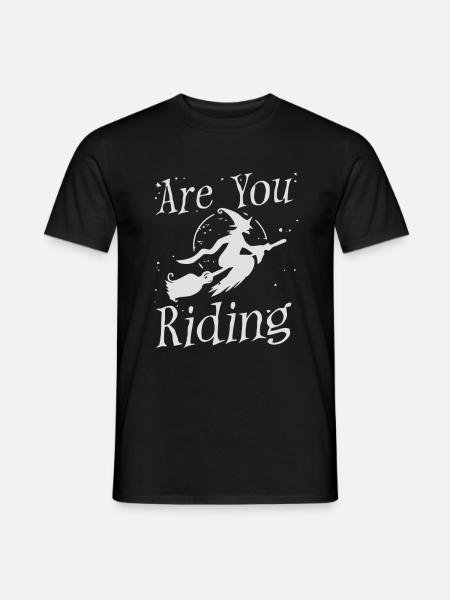Hexe Hexenbesen Halloween Halloween Kostüm - Männer T-Shirt - Schwarz