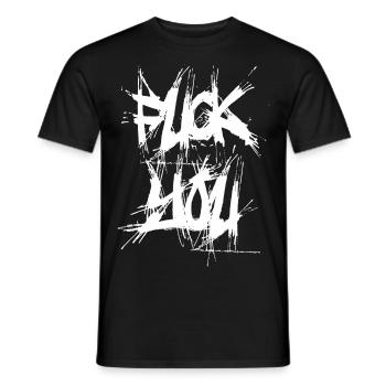 Fuck you Fuck off Fick dich - Männer T-Shirt - Schwarz - Vorne - AI Model Male 178 light (178cm)