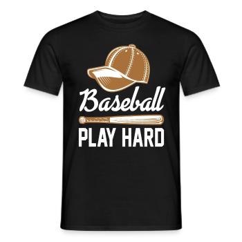 Joueur de baseball cadeau baseball baseball - T-shirt homme - noir - Devant - AI Model Male 178 light (178cm)