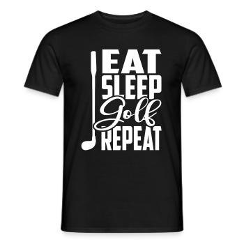 golf - Men's T-Shirt - black - Front - AI Model Male 178 light (178cm)