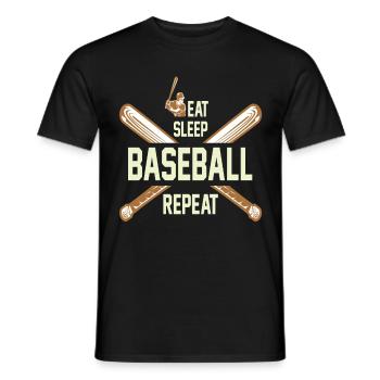 Baseball - Männer T-Shirt - Schwarz - Vorne - AI Model Male 178 light (178cm)