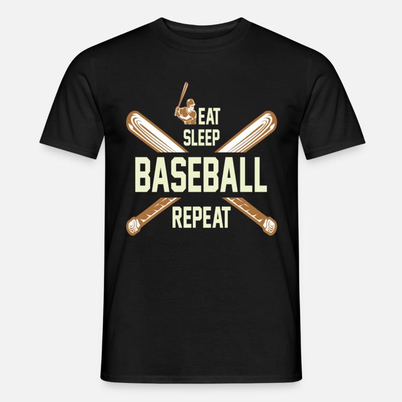 Baseball - Männer T-Shirt - Schwarz