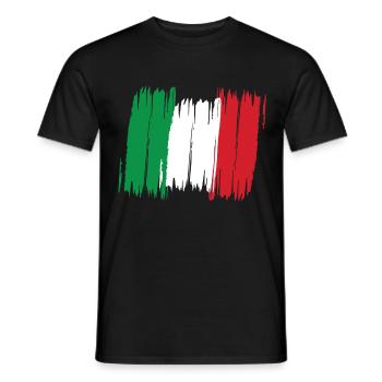Italien Flagge - Männer T-Shirt - Schwarz - Vorne - AI Model Male 178 light (178cm)