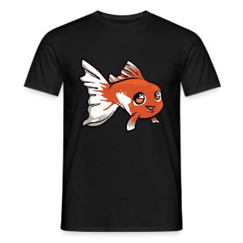 Poisson rouge - T-shirt homme - noir - Devant - AI Model Male 178 light (178cm)
