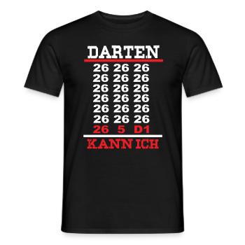 Dart Darten Kann ich Dartspieler Dartboard darts - Männer T-Shirt - Schwarz - Vorne - AI Model Male 178 light (178cm)