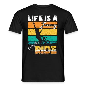 VTT de descente vélo de descente - T-shirt homme - noir - Devant - AI Model Male 178 light (178cm)
