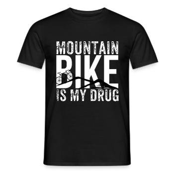 Mountain bike mountain bikes Mountain bikers - Men's T-Shirt - black - Front - AI Model Male 178 light (178cm)