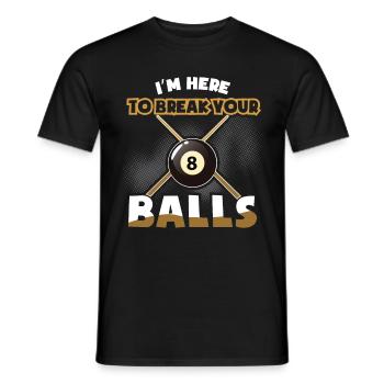 Billard Queue - Billard - Männer T-Shirt - Schwarz - Vorne - AI Model Male 178 light (178cm)