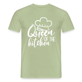 Kitchen Queen - Men's T-Shirt - sage - Front - AI Model Male 178 light (178cm)
