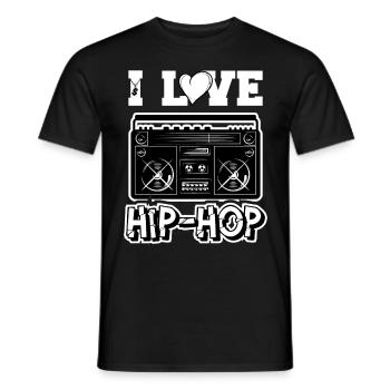 J'aime le hip hop - T-shirt homme - noir - Devant - AI Model Male 178 light (178cm)