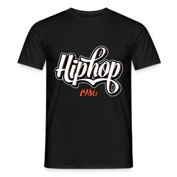 Hip hop clothes - Men's T-Shirt - black - Front - AI Model Male 178 light (178cm)