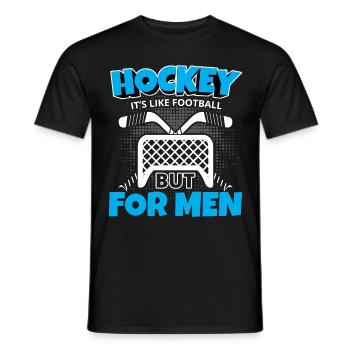 Hockey sur glace bâton de hockey sur glace rondelle d'hiver - T-shirt homme - noir - Devant - AI Model Male 178 light (178cm)