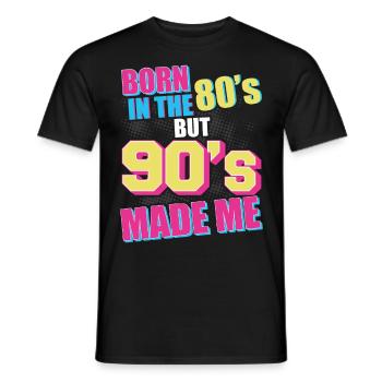 90s 90s costume 90s fashion 90s party - Men's T-Shirt - black - Front - AI Model Male 178 light (178cm)