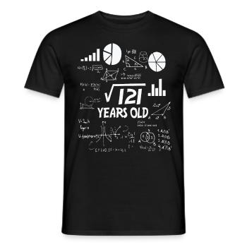 11e anniversaire maths - T-shirt homme - noir - Devant - AI Model Male 178 light (178cm)