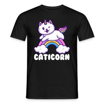 Arc-en-ciel de Caticorn - T-shirt homme - noir - Devant - AI Model Male 178 light (178cm)