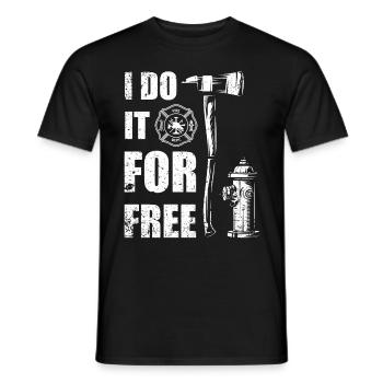 Pompiers - Pompiers volontaires - T-shirt homme - noir - Devant - AI Model Male 178 light (178cm)