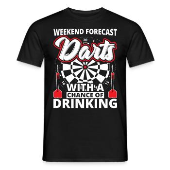 Dartboard - darts - Men's T-Shirt - black - Front - AI Model Male 178 light (178cm)