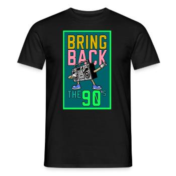 90s 90s costume 90s outfit 90s fashion - Men's T-Shirt - black - Front - AI Model Male 178 light (178cm)