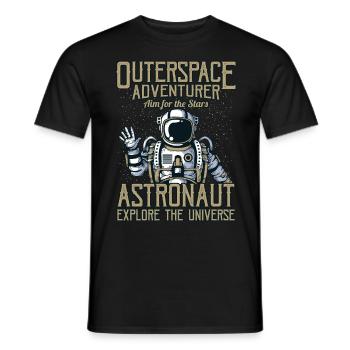Astronaut Party - astronauts - Men's T-Shirt - black - Front - AI Model Male 178 light (178cm)