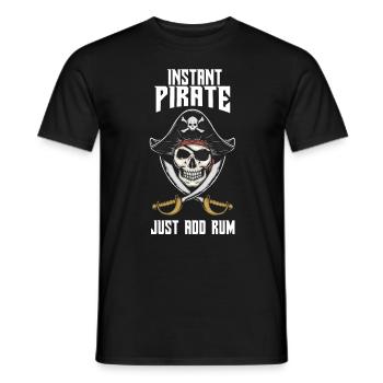 Pirate Pirate Kids Costume Pirate Anniversaire Pirate - T-shirt homme - noir - Devant - AI Model Male 178 light (178cm)