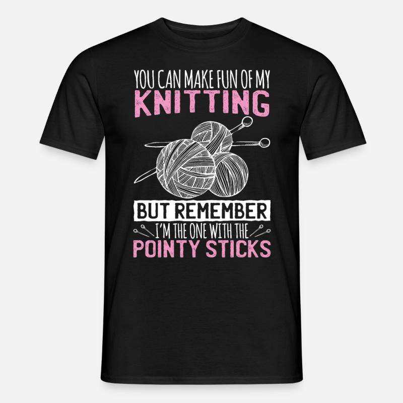 Stricken Geschenke - Männer T-Shirt - Schwarz