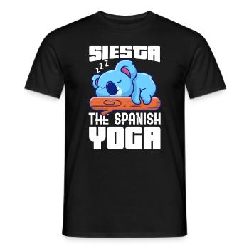 Siesta the Spanish Yoga - Männer T-Shirt - Schwarz - Vorne - AI Model Male 178 light (178cm)
