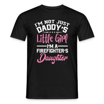 Fire brigade girl - Men's T-Shirt - black - Front - AI Model Male 178 light (178cm)