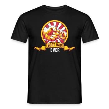 Best Dad Ever - Männer T-Shirt - Schwarz - Vorne - AI Model Male 178 light (178cm)