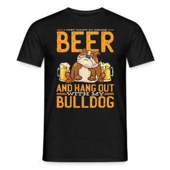 Bulldog Tight Bulldog Bulldogs - T-shirt homme - noir - Devant - AI Model Male 178 light (178cm)