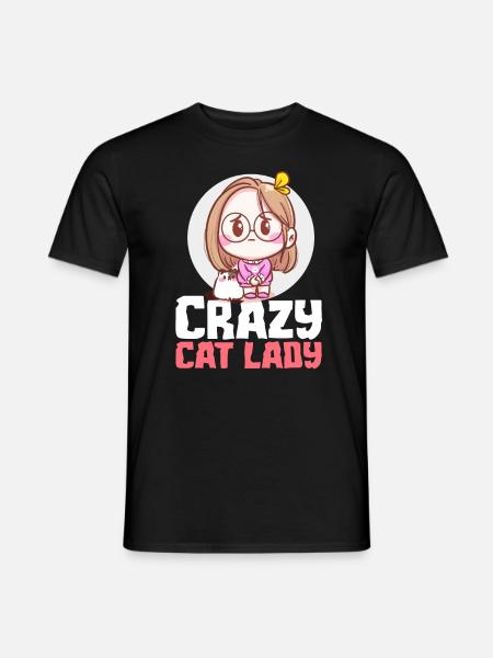 Crazy Cat lady - Men's T-Shirt - black