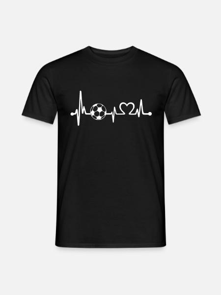Soccer heartbeat - Men's T-Shirt - black