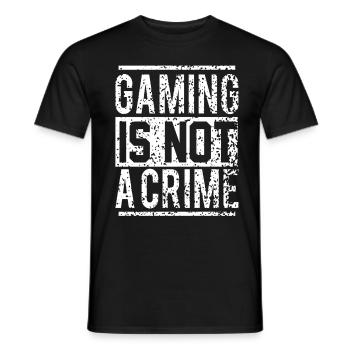 Jouer n'est pas un crime - T-shirt homme - noir - Devant - AI Model Male 178 light (178cm)