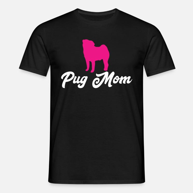 Mops Mama - Männer T-Shirt - Schwarz