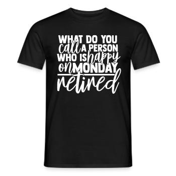 Pension - T-shirt homme - noir - Devant - AI Model Male 178 light (178cm)
