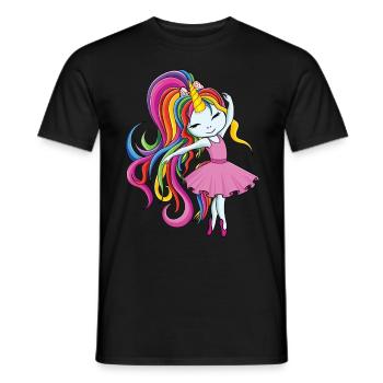 Licorne ballerine - T-shirt homme - noir - Devant - AI Model Male 178 light (178cm)