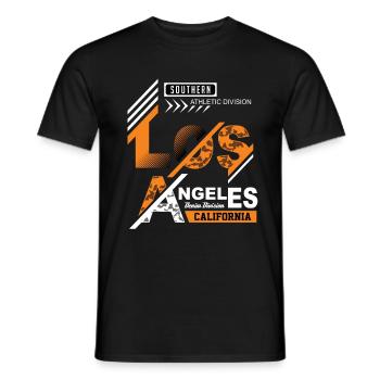 Los Angeles La - T-shirt homme - noir - Devant - AI Model Male 178 light (178cm)