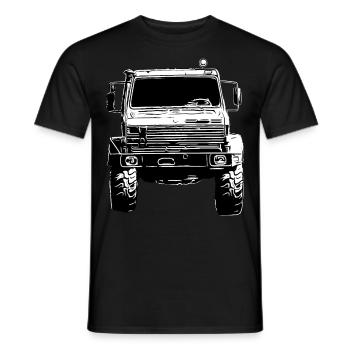 Unimog, véhicule utilitaire, camion, Unimog 406, tracteur - T-shirt homme - noir - Devant - AI Model Male 178 light (178cm)