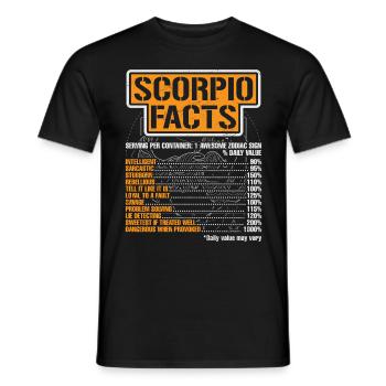 Signe du zodiaque Scorpion - T-shirt homme - noir - Devant - AI Model Male 178 light (178cm)