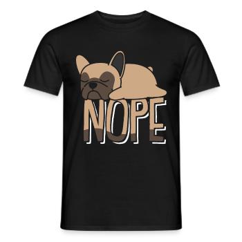 Nope Not Today Lazy Mood Sleepy Dog - Men's T-Shirt - black - Front - AI Model Male 178 light (178cm)