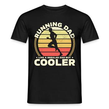 Running Dad Like Normal Dad, But Cooler - Men's T-Shirt - black - Front - AI Model Male 178 light (178cm)