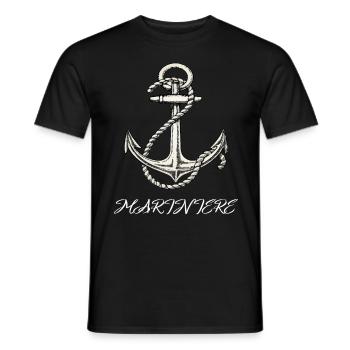 Pullover für Frauen-Marinier, für Strand für entpackt - Männer T-Shirt - Schwarz - Vorne - AI Model Male 178 light (178cm)