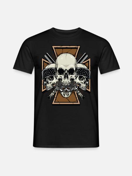 Skulls - Männer T-Shirt - Schwarz