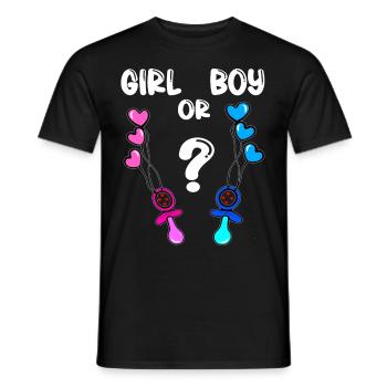 Girl or Boy - Men's T-Shirt - black - Front - AI Model Male 178 light (178cm)