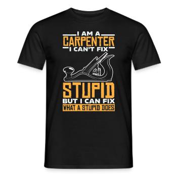 Schreiner - Männer T-Shirt - Schwarz - Vorne - AI Model Male 178 light (178cm)