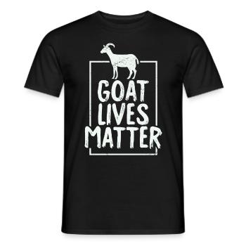 Goat Lives Matter - Men's T-Shirt - black - Front - AI Model Male 178 light (178cm)