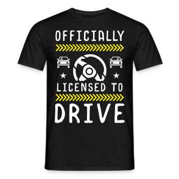 Driving school passed motorists - Men's T-Shirt - black - Front - AI Model Male 178 light (178cm)