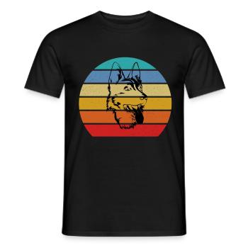 German Shepherd - Men's T-Shirt - black - Front - AI Model Male 178 light (178cm)