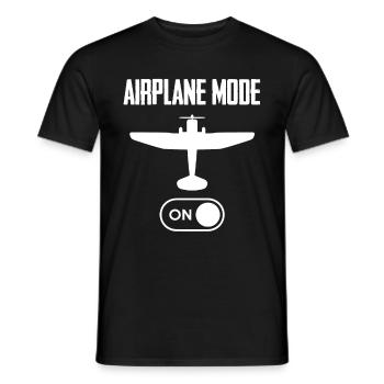 Airplane mode - Men's T-Shirt - black - Front - AI Model Male 178 light (178cm)