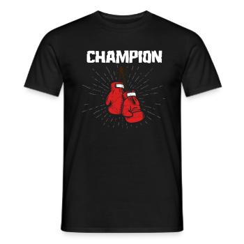 Boxen Champ - Men's T-Shirt - black - Front - AI Model Male 178 light (178cm)