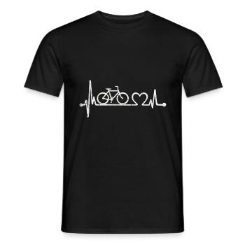 Herzschlag-Fahrrad - T-shirt homme - noir - Devant - AI Model Male 178 light (178cm)